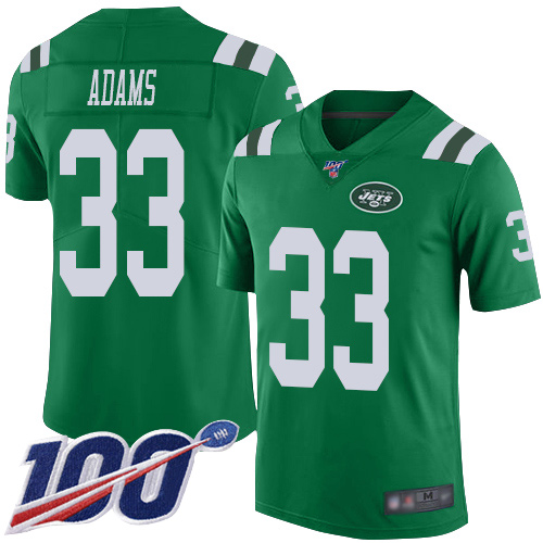 New York Jets Limited Green Youth Jamal Adams Jersey NFL Football #33 100th Season Rush Vapor Untouchable->youth nfl jersey->Youth Jersey